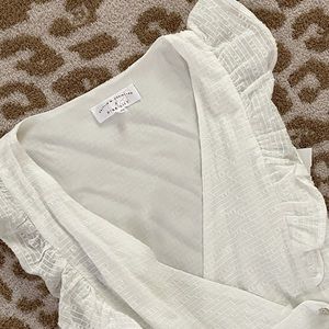 White Pink Lily Caitlin Covington Positano Midi Wrap Dress